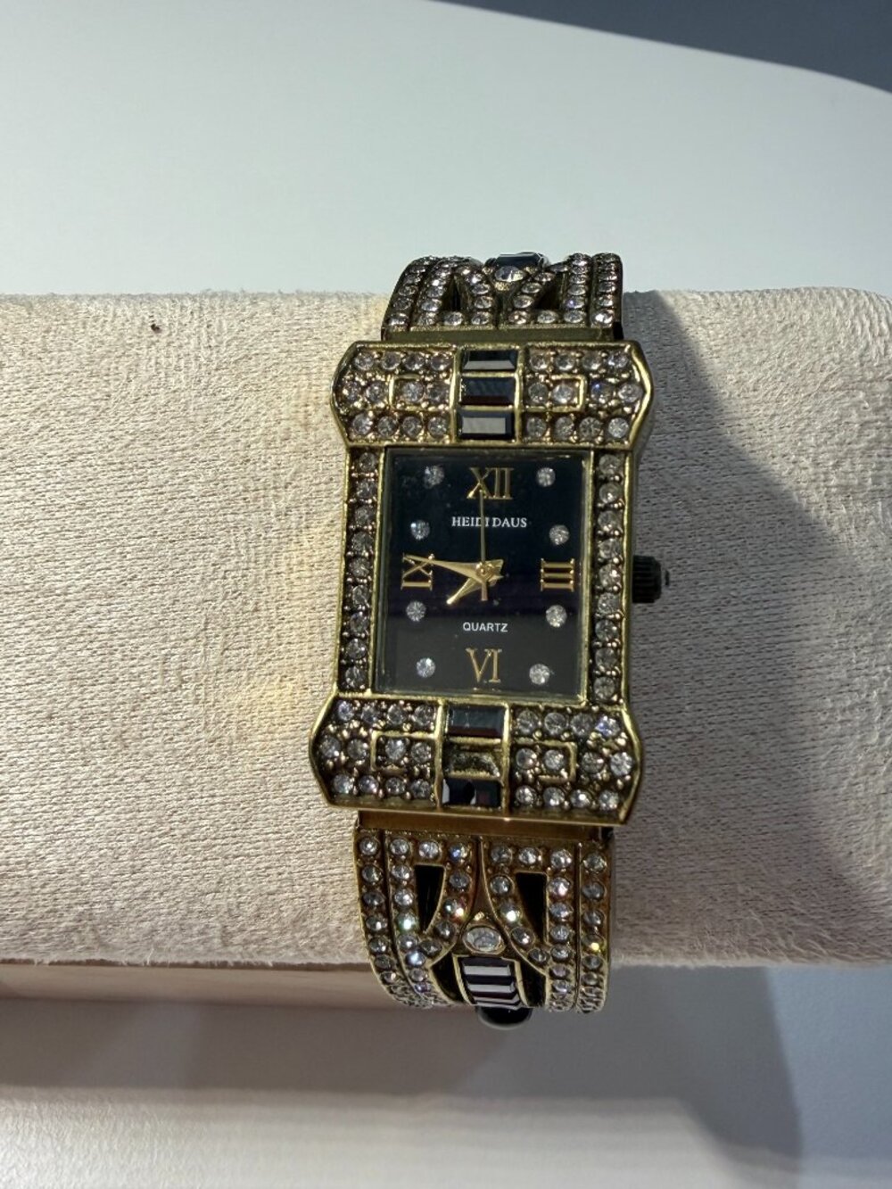 Heidi Daus "Time to Sparkle" Crystal Watch Bracelet